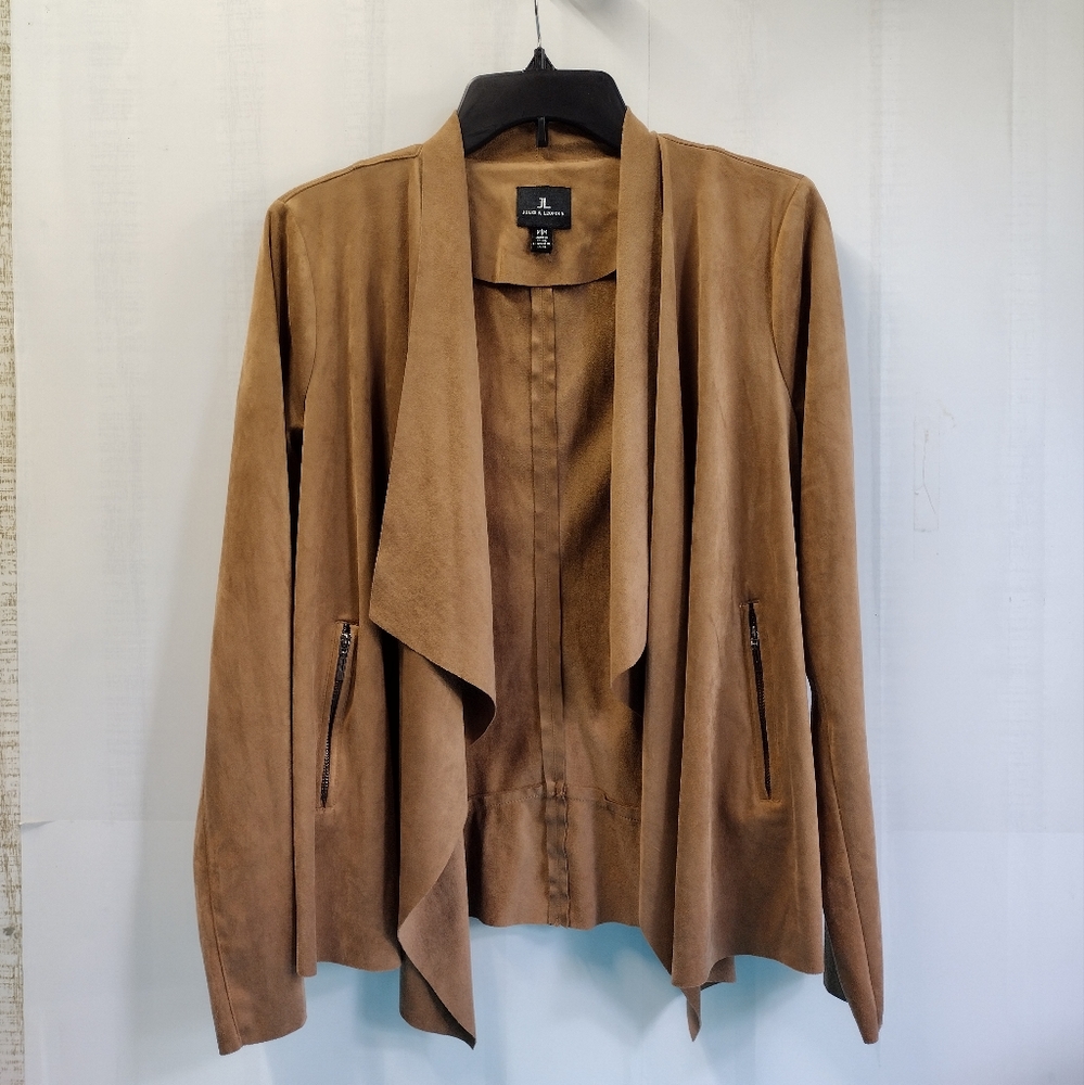 Jules & Leopold Women's Soft Suede Open Cardigan Blazer Size M